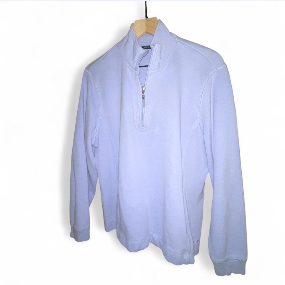 Izod Men's Sky Blue Zip-Up Sweater